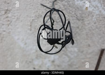 Clip-on microphone, Lapel mic with cable Stock Photo