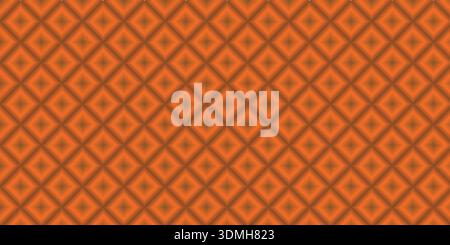 Seamless Orange Gradient Diamond Pattern Background. Stock Vector