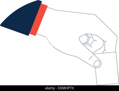 Voting color icon. Hand hold paper sheet Stock Vector