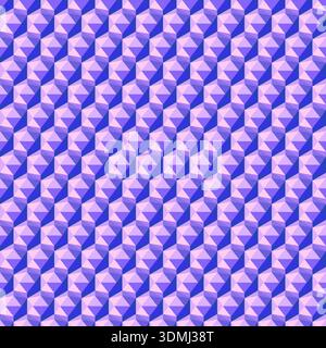 modern 3d hexagonal pattern featuring vibrant purple and blue prisms for high tech website backgrounds and creative assets Stock Vector