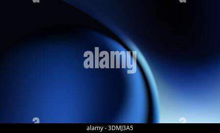 Abstract deep blue background with sleek fluid curves and soft gradients for modern corporate tech design and luxury branding Stock Vector