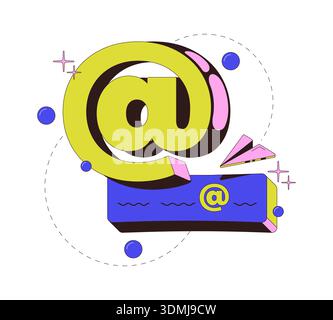 Email verification modern onboarding illustration Stock Vector
