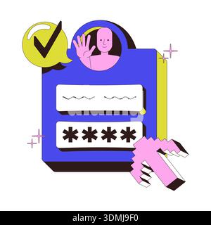 Log in modern onboarding illustration Stock Vector