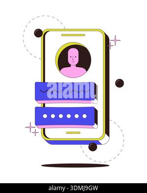 Account modern onboarding illustration Stock Vector