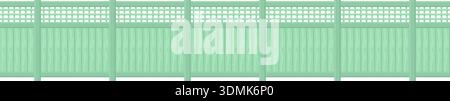 Metal enclosure barrier cartoon icon. Yard grid. Vector illustration Stock Vector