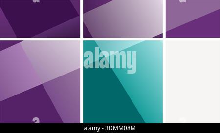 Vibrant geometric pattern with purple green and blue hues Stock Vector