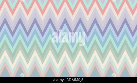 Pastel zigzag patterns in soft muted tones Stock Vector