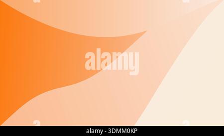 Minimal gradient mesh in orange–peach–cream Stock Vector