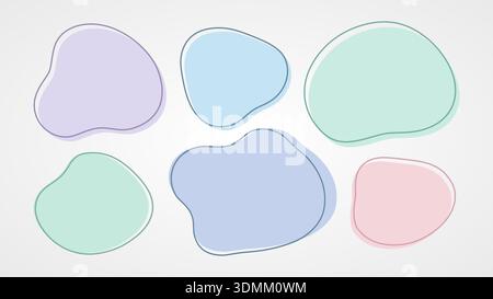 Colorful abstract shapes on a light gray background Stock Vector