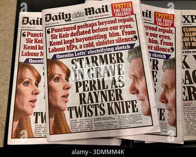 Britain's Prime Minister Andy Burnham leaves 10 Downing Street to ...