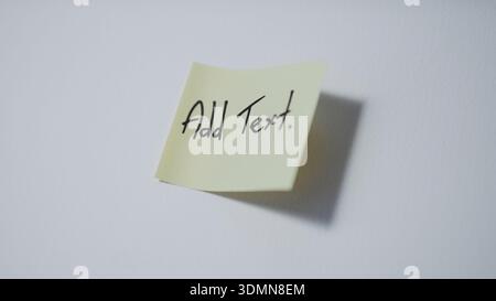 Add Text on Sticky Note Stock Photo