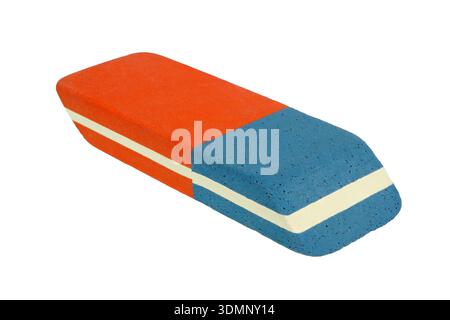 Rubber eraser for pencil and ink pen isolated on white background Stock Photo