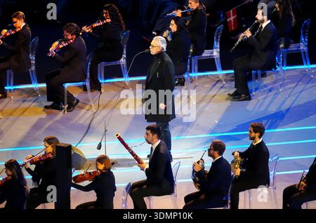 Andrea Bocelli At The Opening Ceremony Of The Milano Cortina 2026 Andrea Bocelli Performing On Stage During Opening Ceremony For The Milano Cortina 2026 Winter Olympics At The San Siro In Milan Italy Picture Date Friday February 6 2026 3dmp10k 