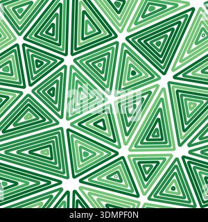 Triangles vector pattern. Big shape size. Multiple repeated inner triangles. Monotone colored style. Repeatable pattern. Stylish vector tiles. Stock Vector