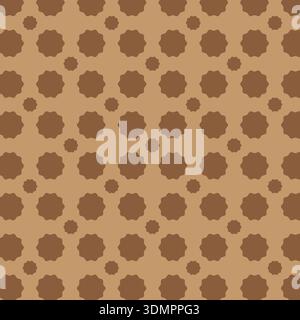 Seamless brown gear pattern background with abstract cogwheel motifs; vector illustration for industrial wallpaper, mechanical textile design, and tec Stock Vector