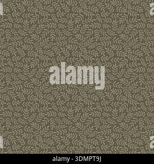 Seamless leaf pattern featuring stylized beige leaves on a dark brown background, creating an organic botanical texture for rustic home decor and vint Stock Vector