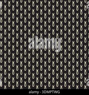 A high-quality seamless vector illustration featuring an intricate abstract loop pattern. This minimalist geometric design in high-contrast black Stock Vector