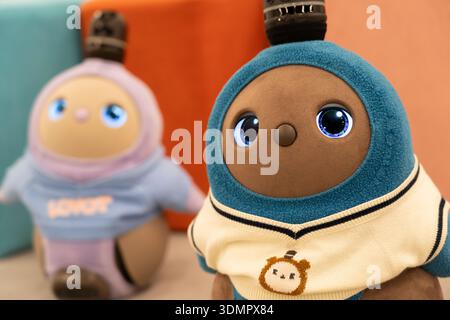 LOVOT robots on display in Tokyo, Japan Stock Photo