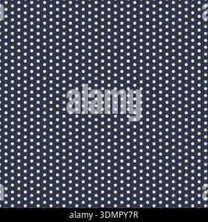 Diagonal white dot pattern on a dark blue background. Seamless minimalist geometric vector illustration for sophisticated menswear, modern wallpaper, Stock Vector
