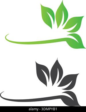 green leaf agriculture logo design Stock Vector