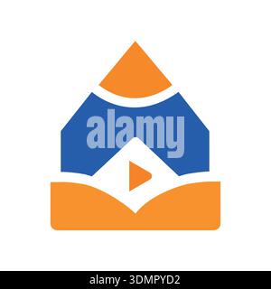 Abstract square bird logo vector Stock Vector
