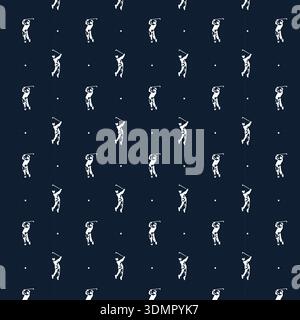 Seamless glouf pattern on a dark space background. Outer space illustration vector with floating spacemen for science-themed nursery Sprots Stock Vector