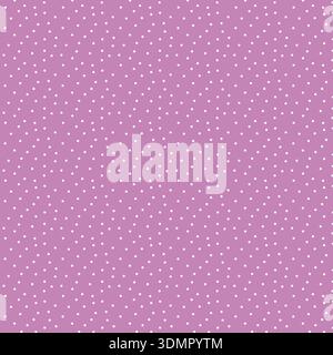 Purple background with white polka dots seamless playful pattern for fabric and wallpaper. Minimalist geometric vector illustration for cute nursery Stock Vector