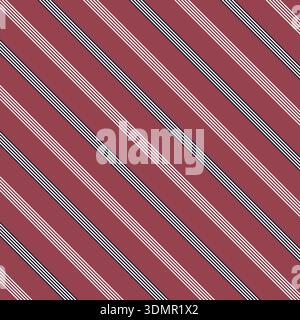 Seamless diagonal stripe pattern background in dusty rose and taupe with thin white accents for modern abstract design and geometric texture. Stock Vector