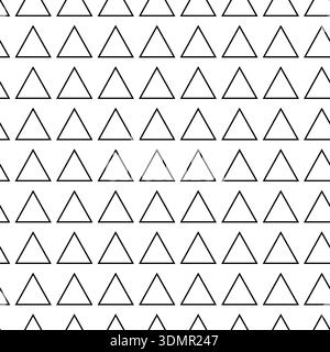 Seamless black and white geometric pattern background with repeating stacked triangle shapes for modern abstract design and minimalist texture Stock Vector