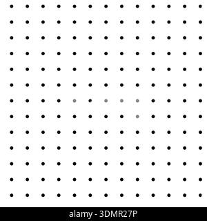 Seamless black and white dot grid pattern background with repeating circular points for modern minimalist design and abstract texture Stock Vector