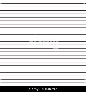 Seamless black and white horizontal lines pattern background with clean parallel stripes for modern abstract design and minimalist texture. Stock Vector