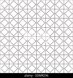 Abstract concentric diamond rings seamless geometric pattern background, modern vector design for art, textiles, wallpapers, and decor. Stock Vector
