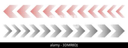 Halftone moving arrow representing speed, acceleration, fast vector illustration Stock Vector