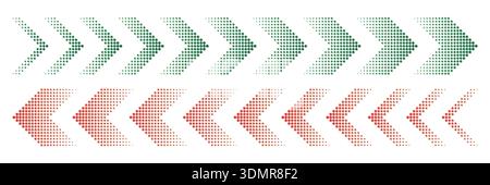 Halftone moving arrow representing speed, acceleration, fast vector illustration Stock Vector
