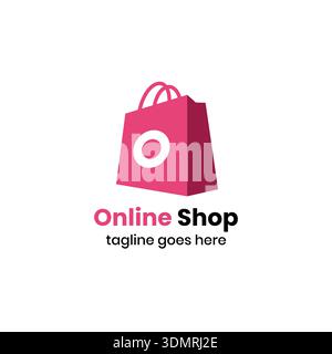 Title	 Online shopping logo, Letter O Online Shop Logo vector design. Stock Vector