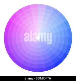 Professionalized pinkish wheel. Circularity palettes Vector. Graduated spectrums charts. Comprehensive gradients guidebook Stock Vector