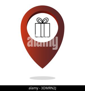 Congratulations boxes Vector. Traditional surprises locations. Festivals packages points. Congratulations rewards markers. Stock Vector