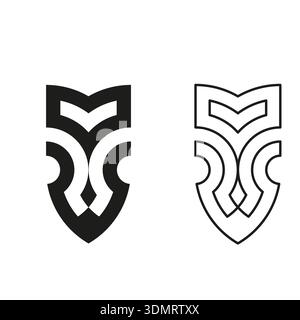Directional chevron pointer. Minimal navigation Vector. Geometric arrow shape. Sharp square frame. EPS 10. Stock Vector