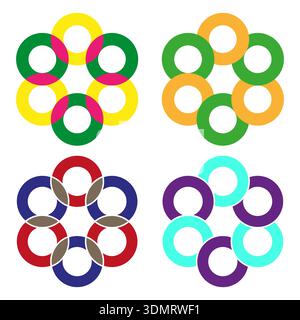 Magnificent ring patterns. Magnificent Vector graphics. Magnificent ornament elements. Sophisticated circular masterpieces. EPS 10. Stock Vector
