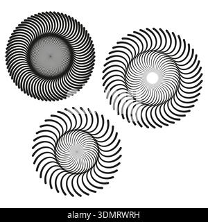 Sophisticated swirl icons. Professional circular ornaments. Professional Vector rotations. Elaborate round patterns. EPS 10. Stock Vector