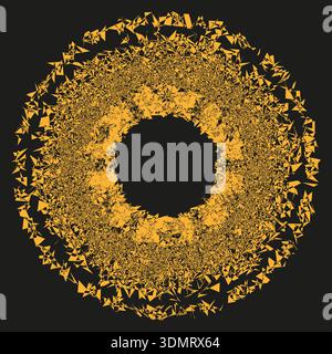 Extraordinary gold ring. Magnificent circle pattern. Incredible vector illustration. Sophisticated luxury graphics. EPS 10. Stock Vector