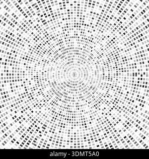 Halftone circle Vector. Dotted round pattern. Point wave texture. White sphere design. EPS 10. Stock Vector