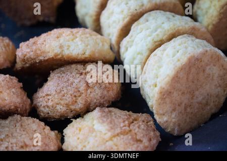 Assorted cookies close-up, ideal for bakery ads and culinary projects Stock Photo