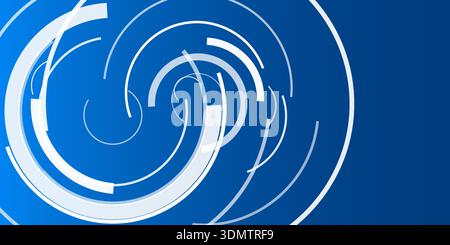 A modern style vector design that uses layered circular shapes to create depth and movement, ideal for technology, IT, science, and web concepts. Perf Stock Vector