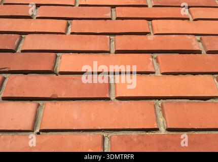 detail of red brick wall, red brick wall texture background Stock Photo