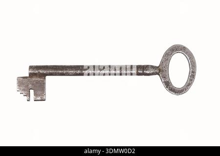 Metal key isolated on white background Stock Photo