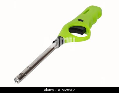Green gas lighter isolated on white background Stock Photo