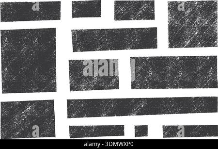 Blackboard chalk border with hand drawn frame and doodle texture. Stock Vector