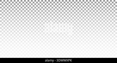 Checkered background with transparent grid pattern and soft gradient. Stock Vector