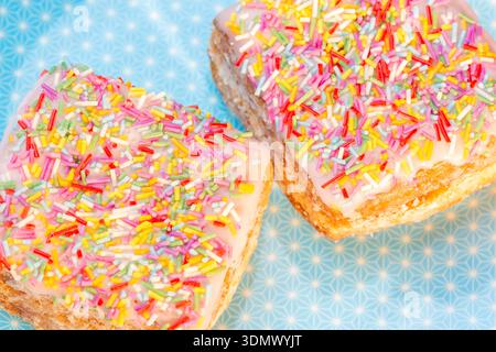 The Delicious Dessert Company Raspberry Funfetti Yum Yums Stock Photo